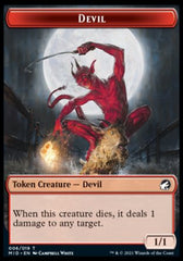 Human // Devil Double-Sided Token [Innistrad: Midnight Hunt Tokens] | Lots Moore NSW