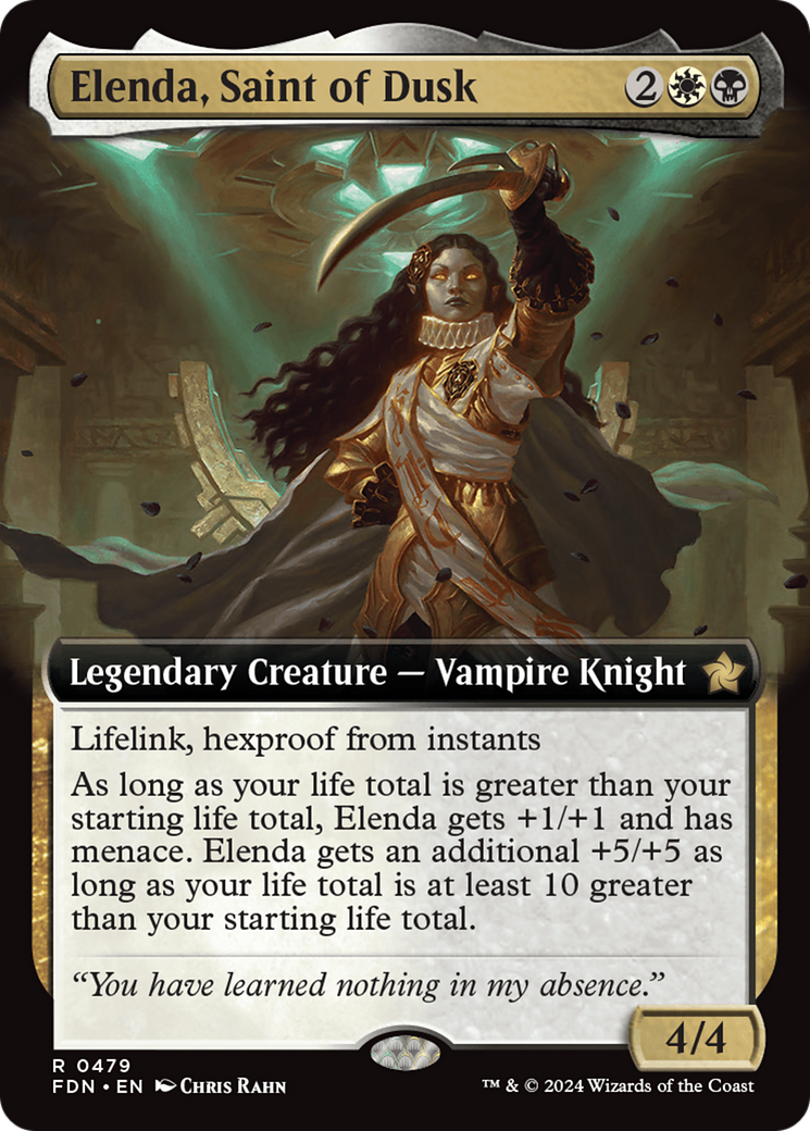 Elenda, Saint of Dusk (Extended Art) [Foundations] | Lots Moore NSW