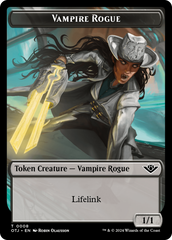 Vampire Rogue // Plot Double-Sided Token [Outlaws of Thunder Junction Tokens] | Lots Moore NSW