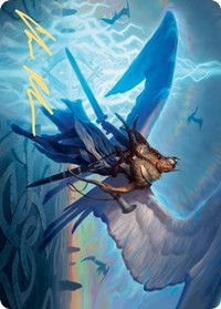 Righteous Valkyrie Art Card (Gold-Stamped Signature) [Kaldheim Art Series] | Lots Moore NSW