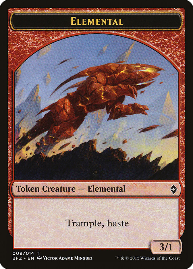 Elemental Token (009/014) [Battle for Zendikar Tokens] | Lots Moore NSW