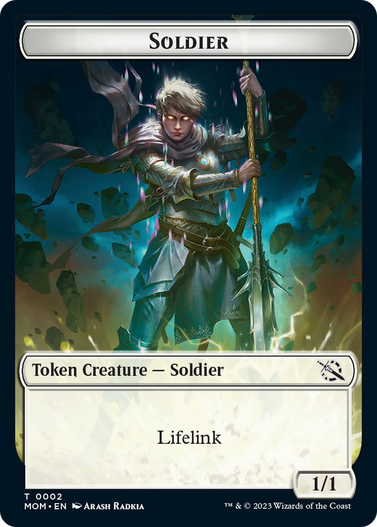 Soldier // Teferi Akosa of Zhalfir Emblem Double-Sided Token [March of the Machine Tokens] | Lots Moore NSW