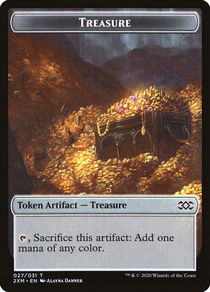 Angel // Treasure Double-Sided Token [Double Masters Tokens] | Lots Moore NSW