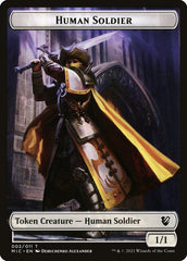 Golem // Human Soldier Double-Sided Token [Double Masters Tokens] | Lots Moore NSW