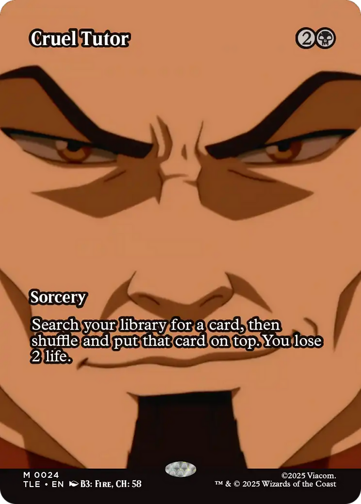 Cruel Tutor (Borderless) [Avatar: The Last Airbender: Eternal-Legal] | Lots Moore NSW