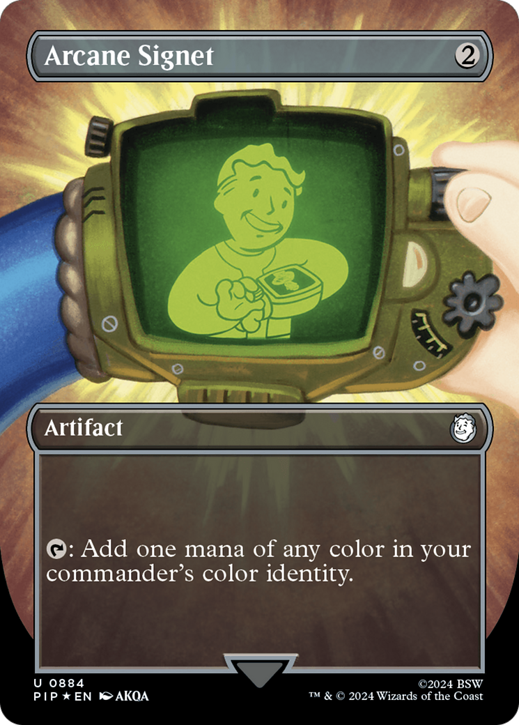 Arcane Signet (Borderless) (Surge Foil) [Fallout] | Lots Moore NSW