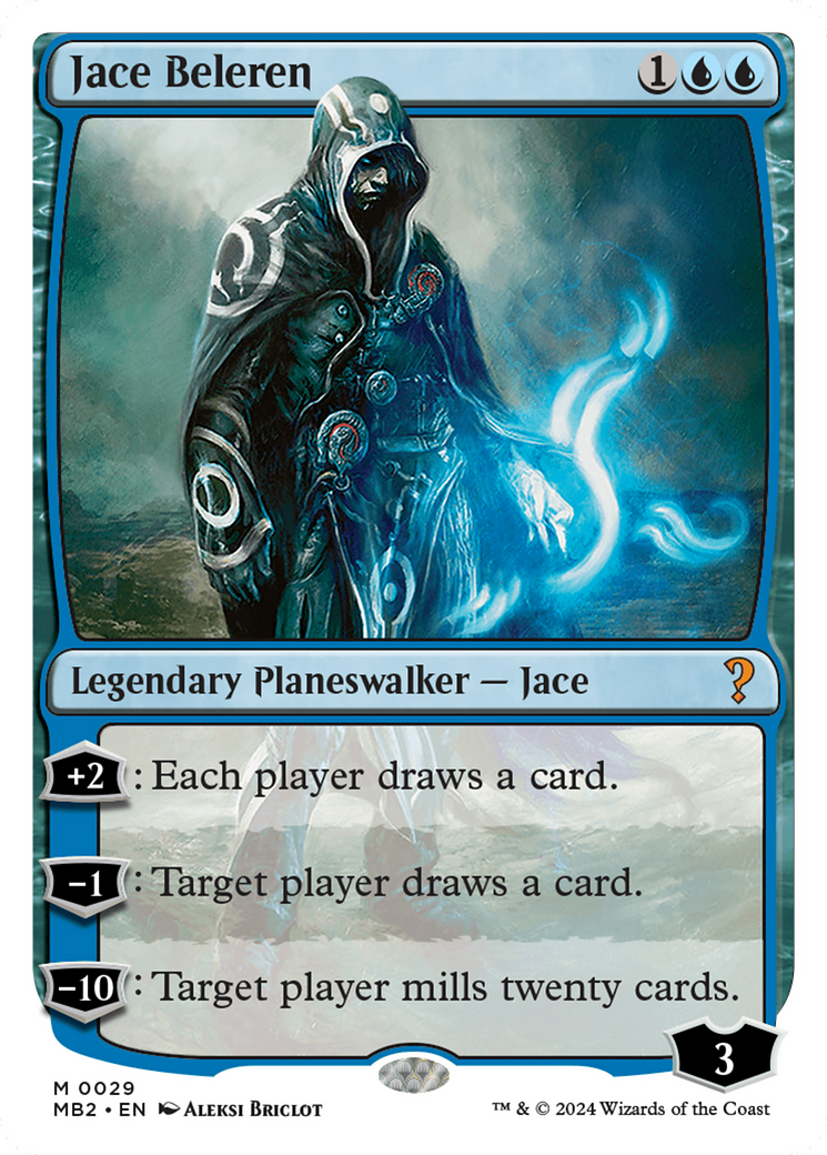 Jace Beleren (White Border) [Mystery Booster 2] | Lots Moore NSW