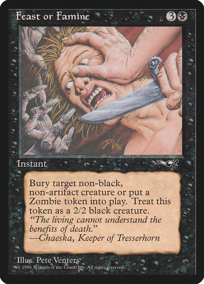 Feast or Famine (Face Pressed) [Alliances] | Lots Moore NSW