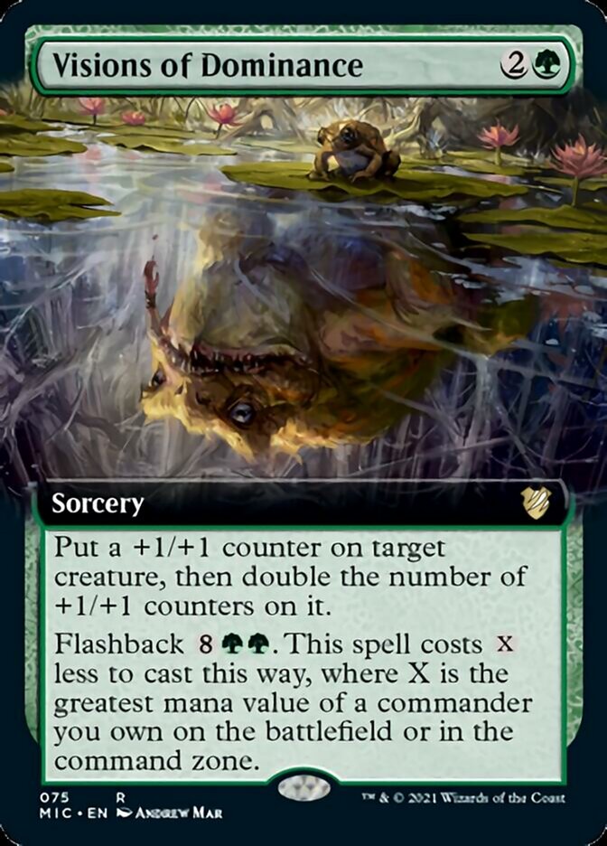 Visions of Dominance (Extended Art) [Innistrad: Midnight Hunt Commander] | Lots Moore NSW