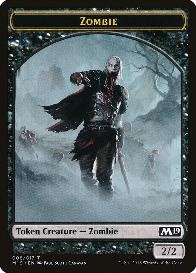 Knight // Zombie Double-Sided Token (Game Night) [Core Set 2019 Tokens] | Lots Moore NSW