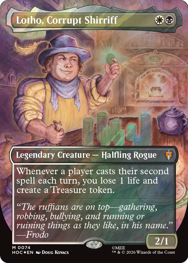 Lotho, Corrupt Shirriff (Borderless) (Surge Foil) [The Hobbit: Eternal-Legal] | Lots Moore NSW