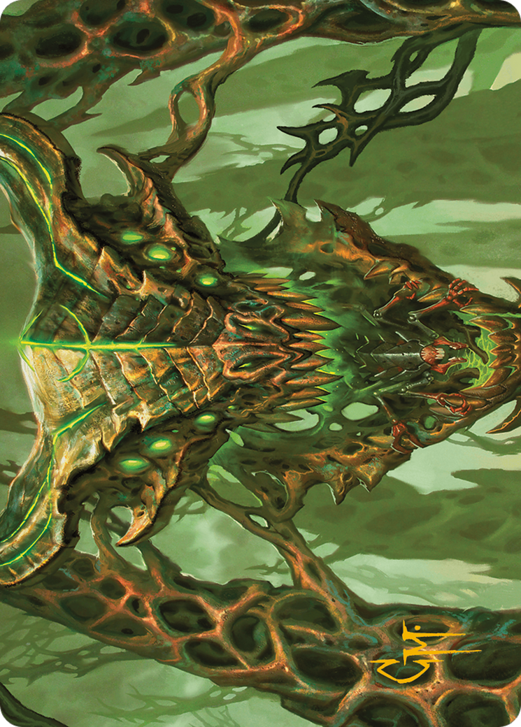 Colossal Dreadmask Art Card (Gold-Stamped Signature) [Modern Horizons 3 Art Series] | Lots Moore NSW