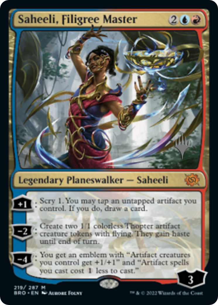 Saheeli, Filigree Master (Promo Pack) [The Brothers' War Promos] | Lots Moore NSW