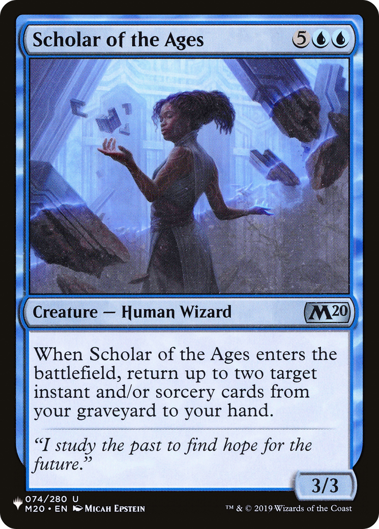 Scholar of the Ages [The List] | Lots Moore NSW