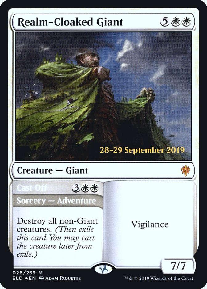 Realm-Cloaked Giant // Cast Off [Throne of Eldraine Prerelease Promos] | Lots Moore NSW