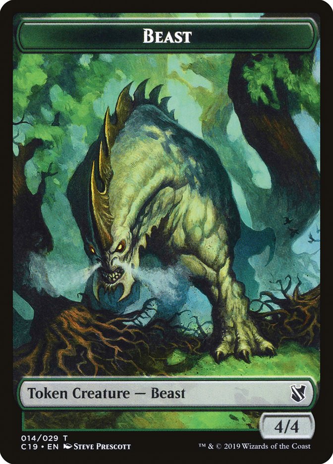 Beast (014) // Wurm Double-Sided Token [Commander 2019 Tokens] | Lots Moore NSW