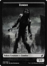 Zombie (010) // Zombie (011) Double-Sided Token [Commander 2019 Tokens] | Lots Moore NSW