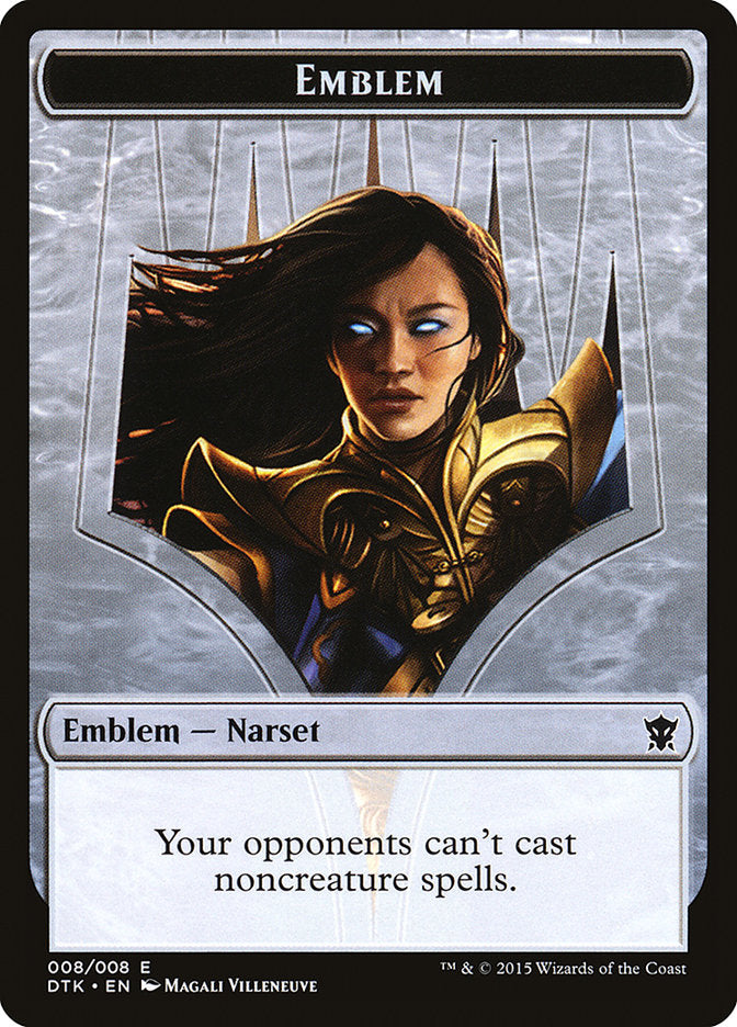 Narset Transcendent Emblem [Dragons of Tarkir Tokens] | Lots Moore NSW