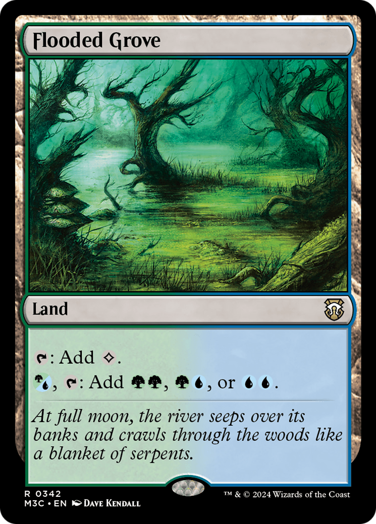 Flooded Grove (Ripple Foil) [Modern Horizons 3 Commander] | Lots Moore NSW