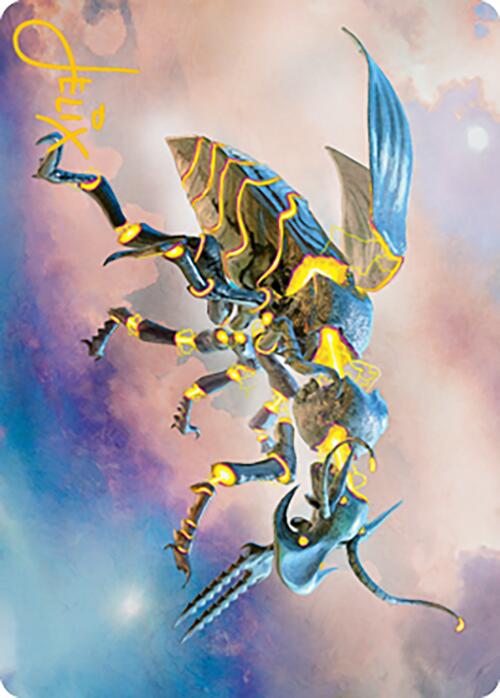 Zabaz, the Glimmerwasp Art Card (Gold-Stamped Signature) [Modern Horizons 2 Art Series] | Lots Moore NSW