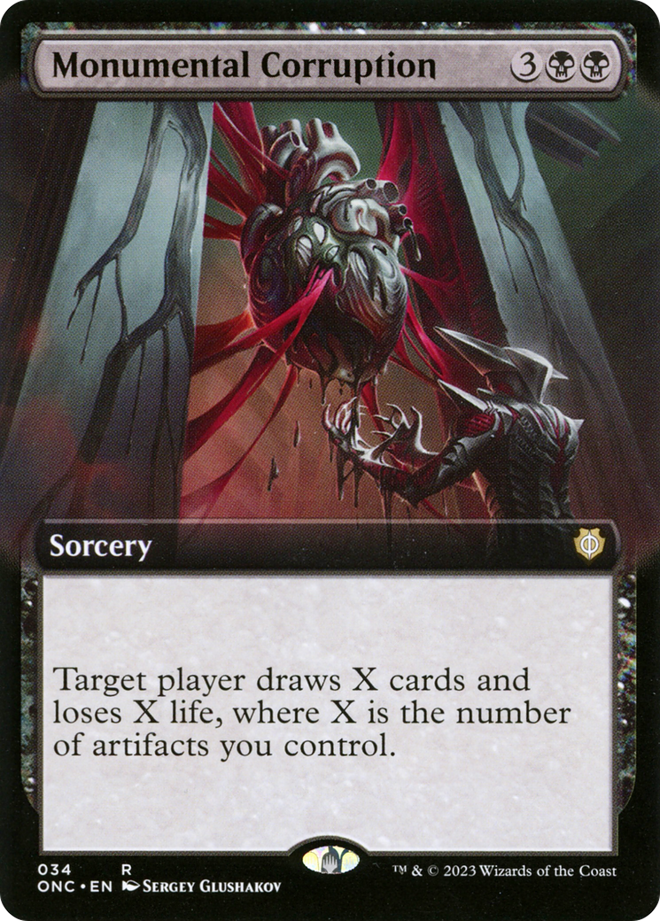 Monumental Corruption (Extended Art) [Phyrexia: All Will Be One Commander] | Lots Moore NSW