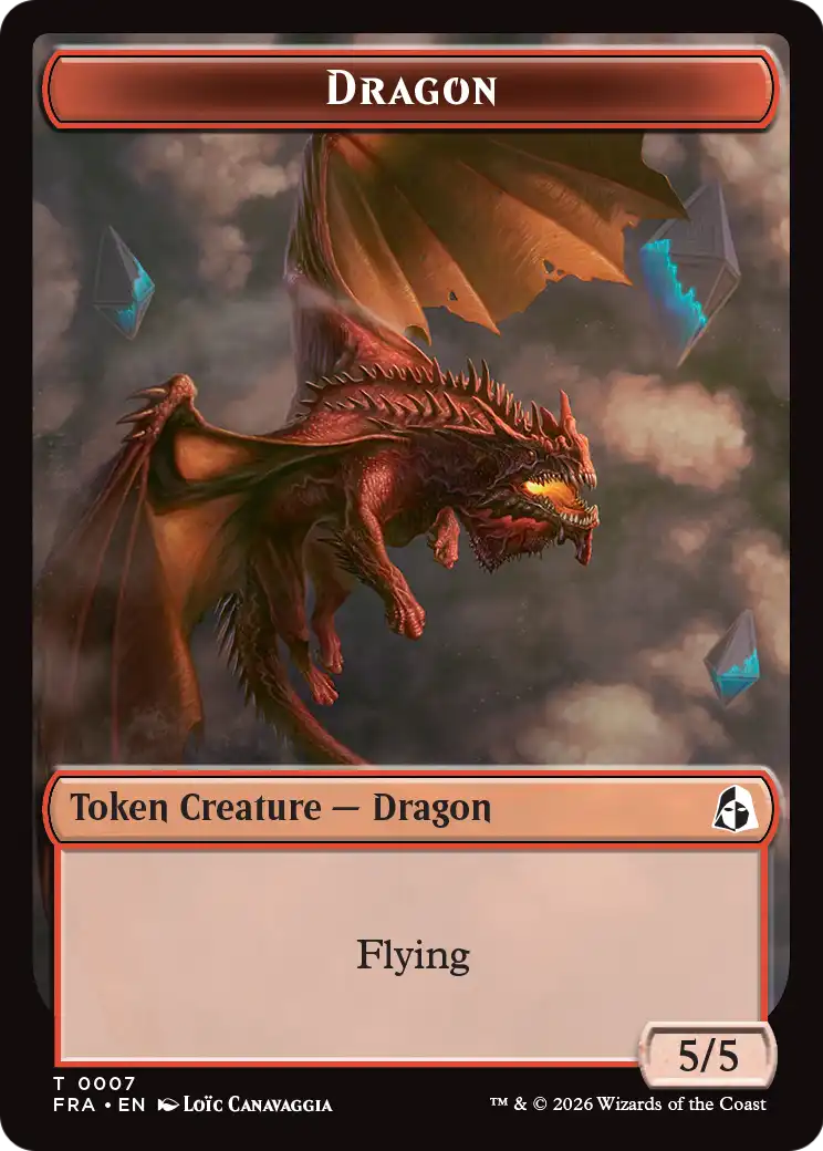 Dragon // Lotus Double-Sided Token [Reality Fracture Tokens] | Lots Moore NSW