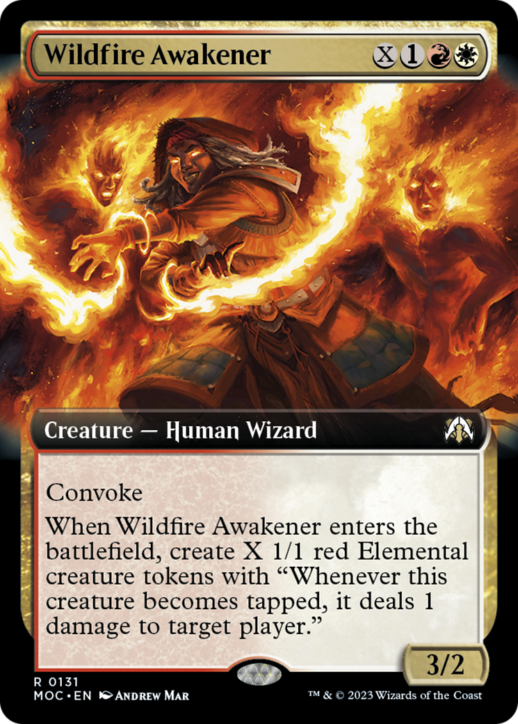 Wildfire Awakener (Extended Art) [March of the Machine Commander] | Lots Moore NSW