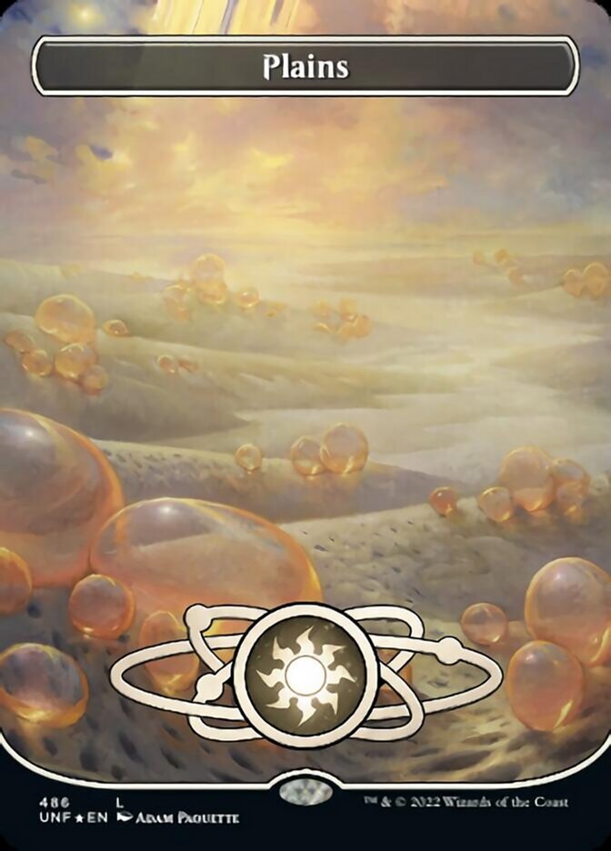 Plains (486) (Planetary Space-ic Land) (Galaxy Foil) [Unfinity] | Lots Moore NSW