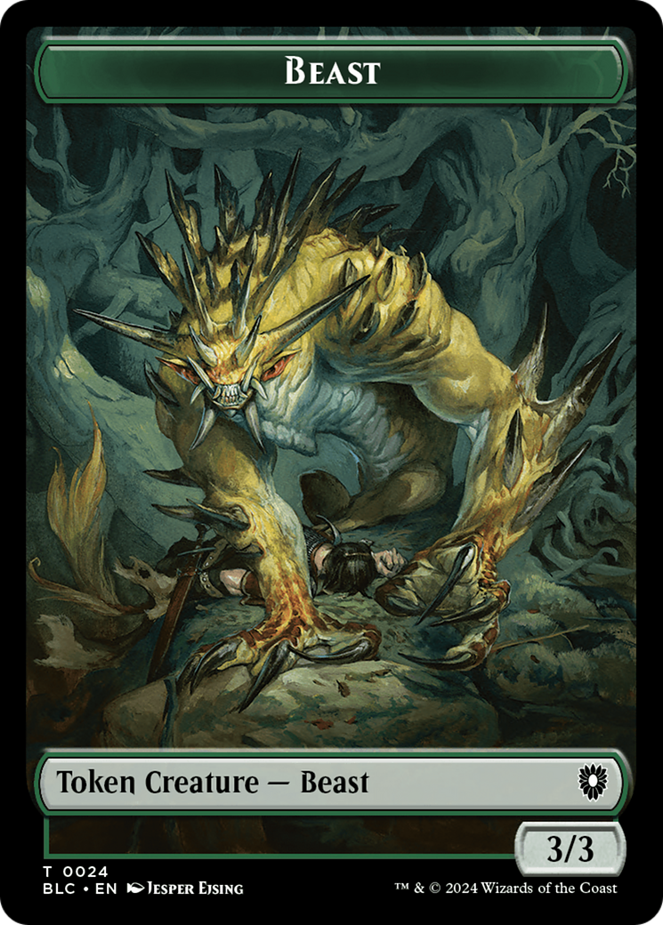 Hamster // Beast (024) Double-Sided Token [Bloomburrow Commander Tokens] | Lots Moore NSW