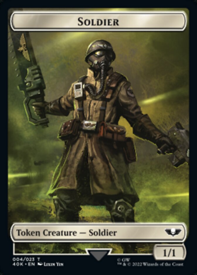 Soldier (004) // Vanguard Suppressor Double-Sided Token (Surge Foil) [Warhammer 40,000 Tokens] | Lots Moore NSW