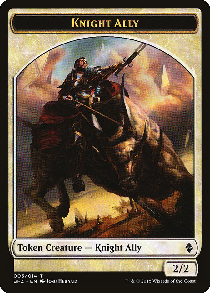 Knight Ally Token [Battle for Zendikar Tokens] | Lots Moore NSW