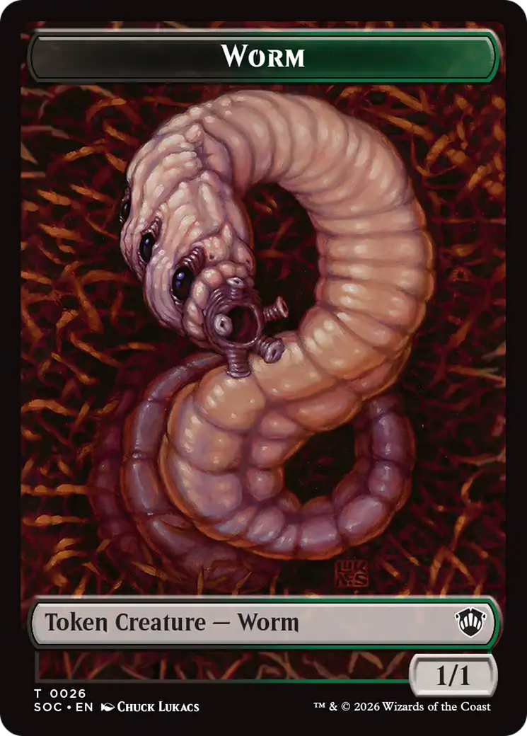 Eldrazi Spawn // Worm Double-Sided Token [Secrets of Strixhaven Commander Tokens] | Lots Moore NSW