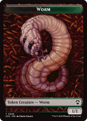 Eldrazi Spawn // Worm Double-Sided Token [Secrets of Strixhaven Commander Tokens] | Lots Moore NSW