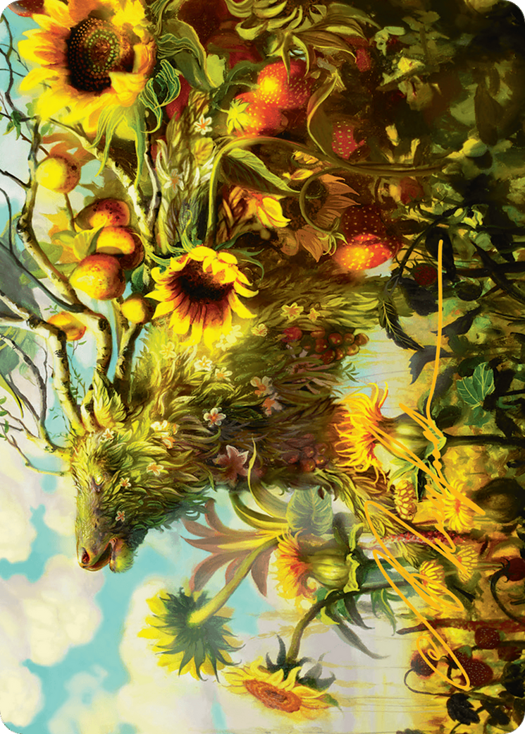 Beza, the Bounding Spring Art Card (Gold-Stamped Signature) [Bloomburrow Art Series] | Lots Moore NSW