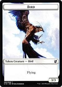 Bird (002) // Sculpture Double-Sided Token [Commander 2019 Tokens] | Lots Moore NSW