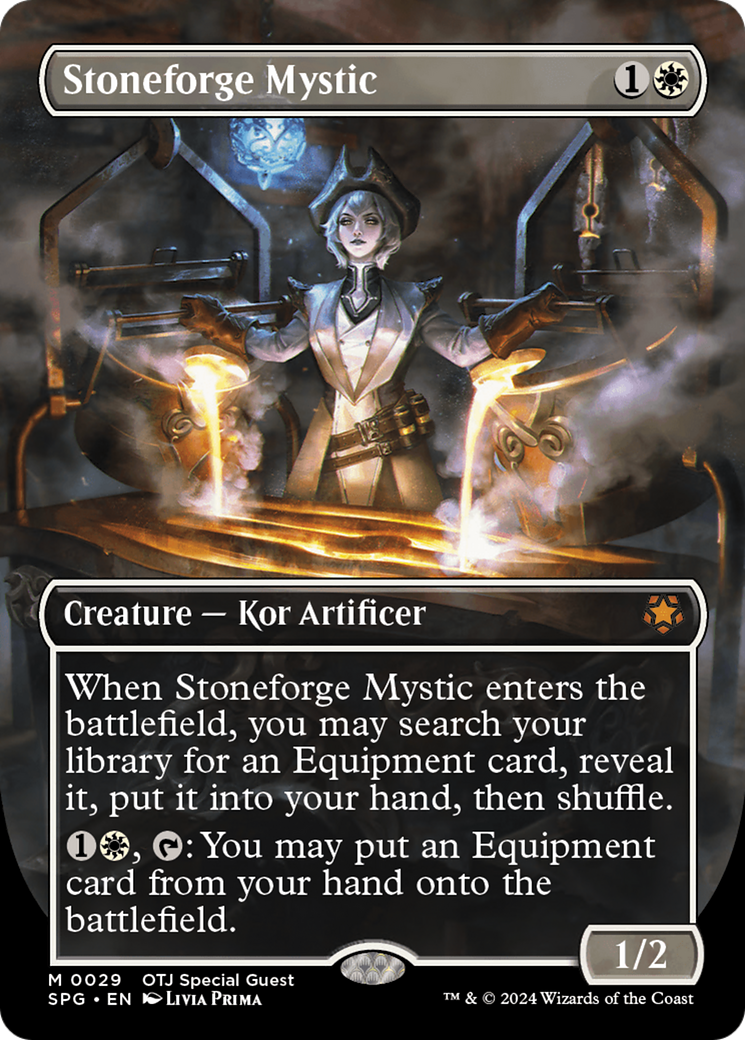 Stoneforge Mystic (Borderless) [Outlaws of Thunder Junction Special Guests] | Lots Moore NSW