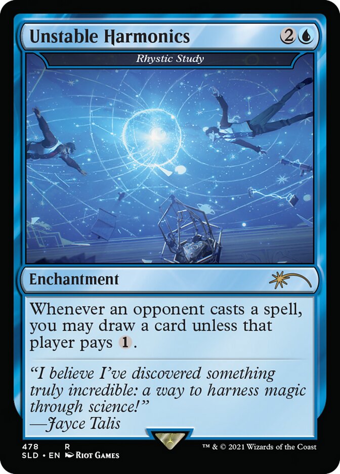 Rhystic Study - Unstable Harmonics [Secret Lair Drop Series] | Lots Moore NSW