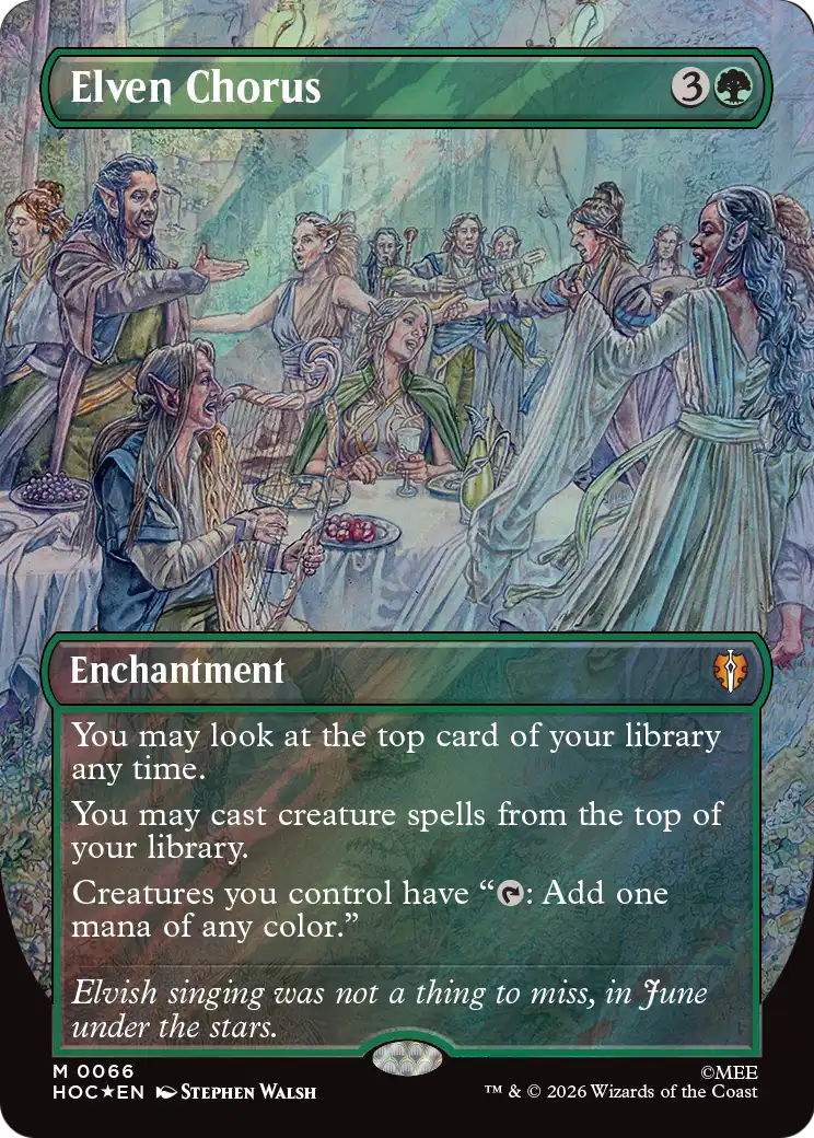 Elven Chorus (Borderless) (Surge Foil) [The Hobbit: Eternal-Legal] | Lots Moore NSW