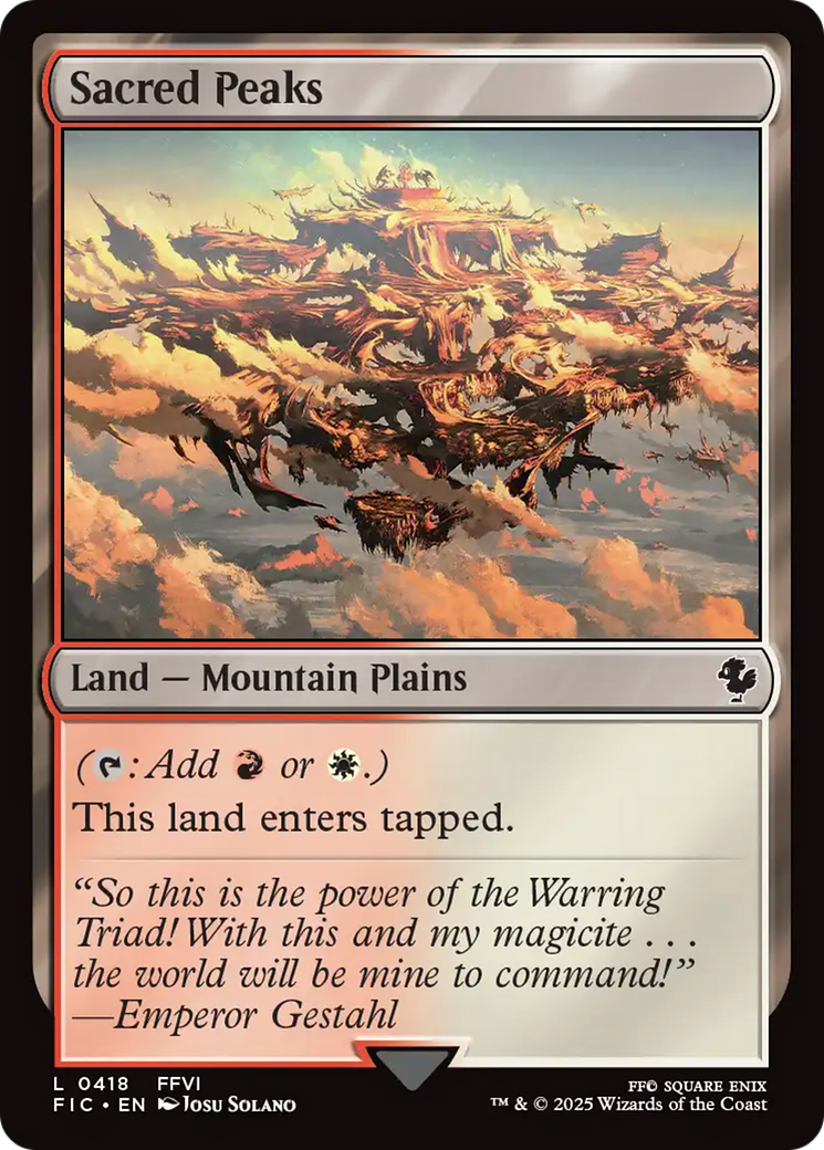 Sacred Peaks [FINAL FANTASY Commander] | Lots Moore NSW