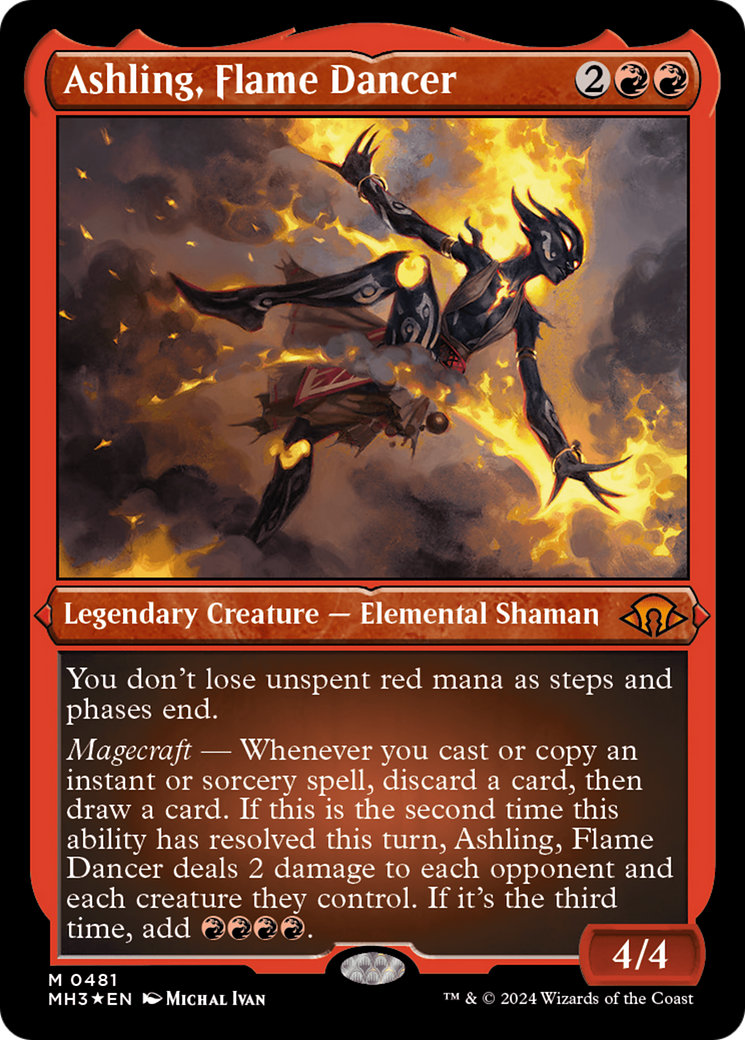 Ashling, Flame Dancer (Foil Etched) [Modern Horizons 3] | Lots Moore NSW