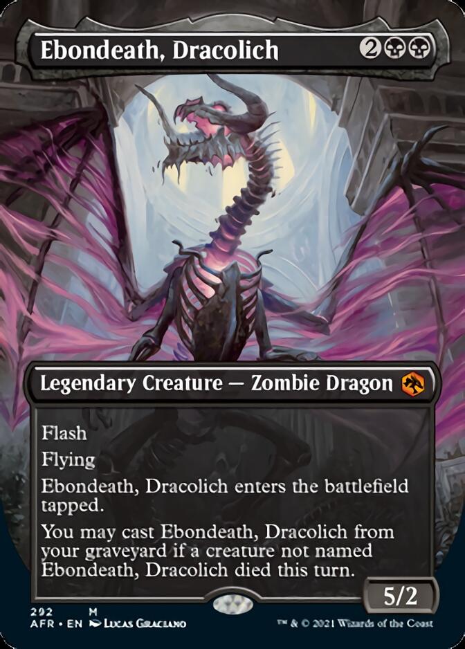 Ebondeath, Dracolich (Borderless Alternate Art) [Dungeons & Dragons: Adventures in the Forgotten Realms] | Lots Moore NSW