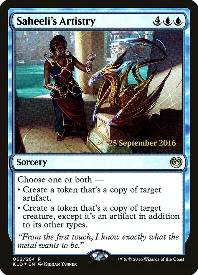 Saheeli's Artistry [Kaladesh Prerelease Promos] | Lots Moore NSW