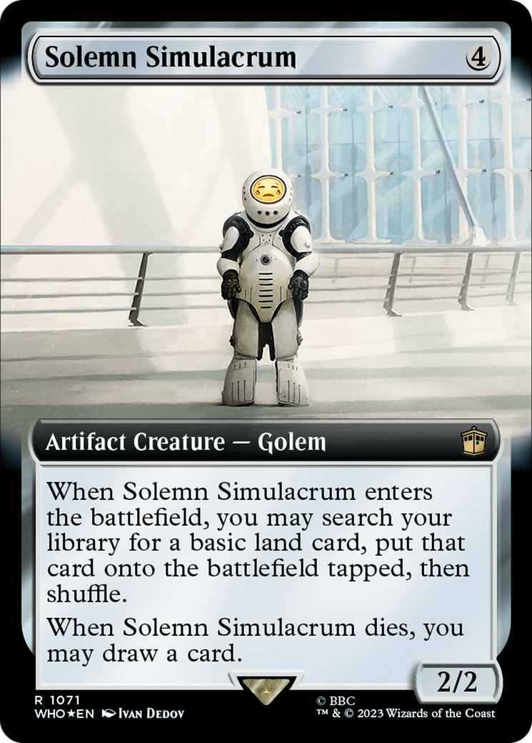 Solemn Simulacrum (Extended Art) (Surge Foil) [Doctor Who] | Lots Moore NSW