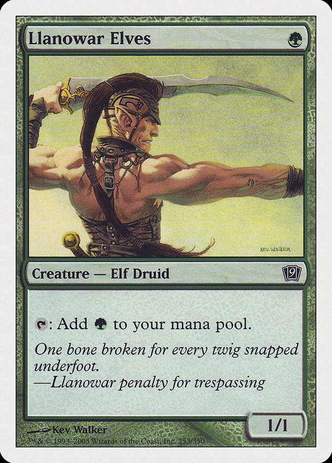 Llanowar Elves (9th Edition) [Oversize Cards] | Lots Moore NSW