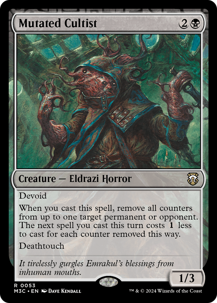 Mutated Cultist (Ripple Foil) [Modern Horizons 3 Commander] | Lots Moore NSW