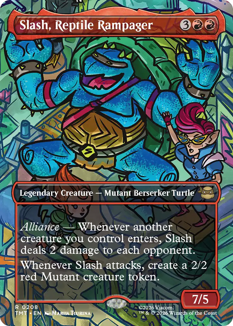 Slash, Reptile Rampager (Borderless) [Teenage Mutant Ninja Turtles] Magic: The Gathering | Lots Moore NSW