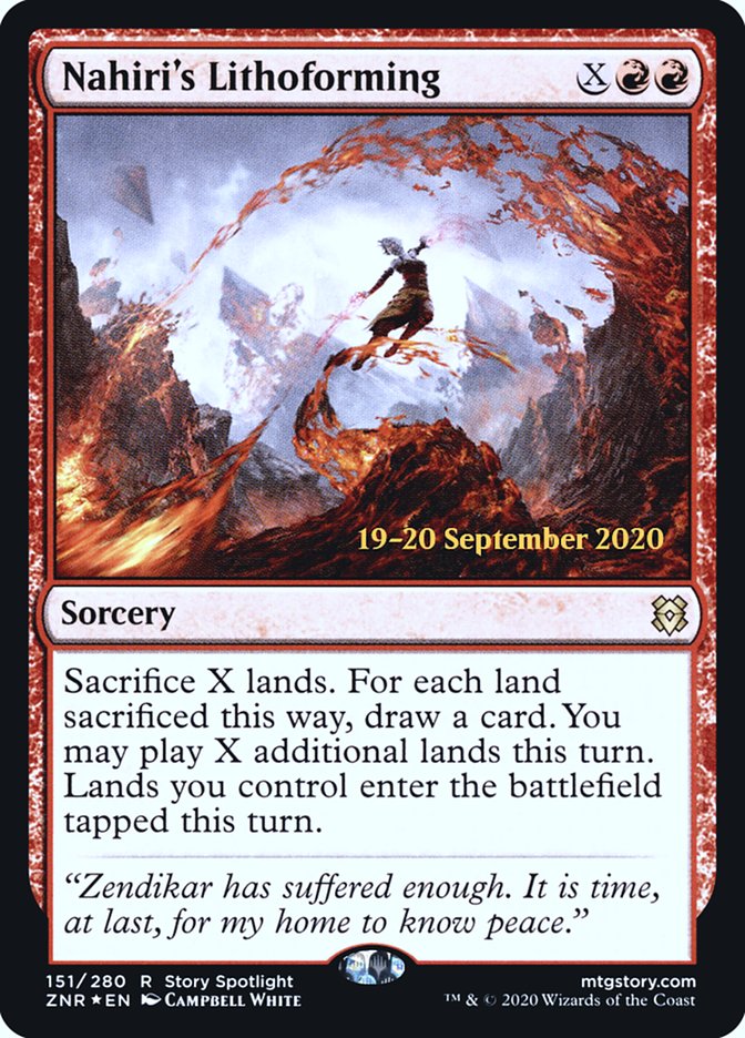 Nahiri's Lithoforming [Zendikar Rising Prerelease Promos] | Lots Moore NSW