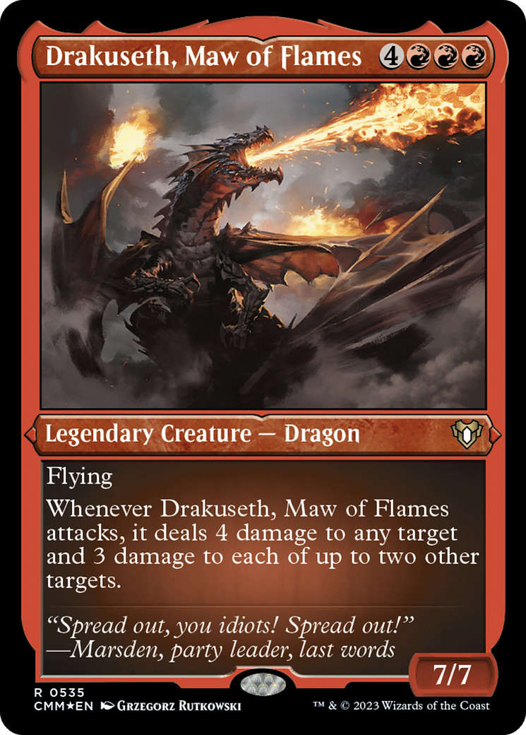 Drakuseth, Maw of Flames (Foil Etched) [Commander Masters] | Lots Moore NSW