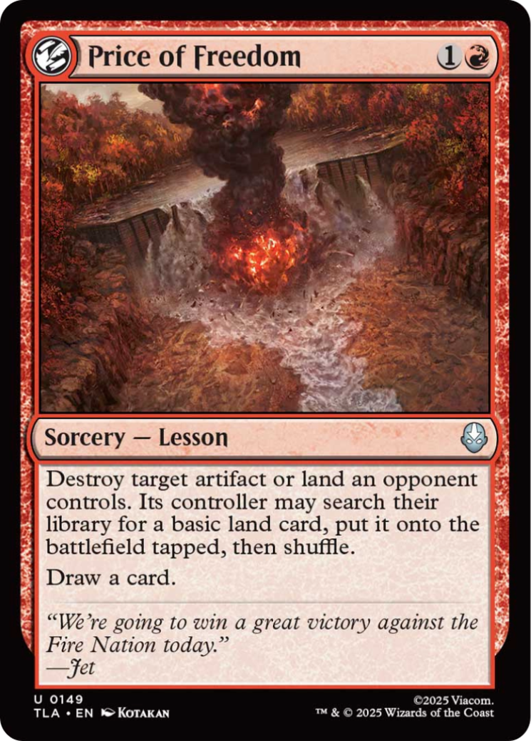 Price of Freedom [Avatar: The Last Airbender] | Lots Moore NSW