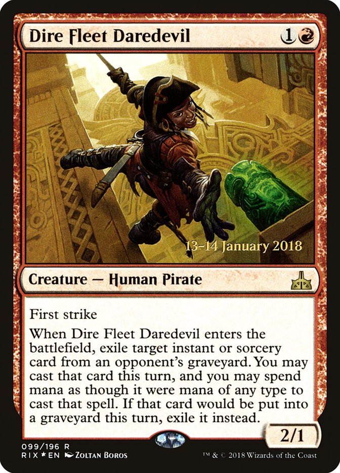 Dire Fleet Daredevil [Rivals of Ixalan Prerelease Promos] | Lots Moore NSW